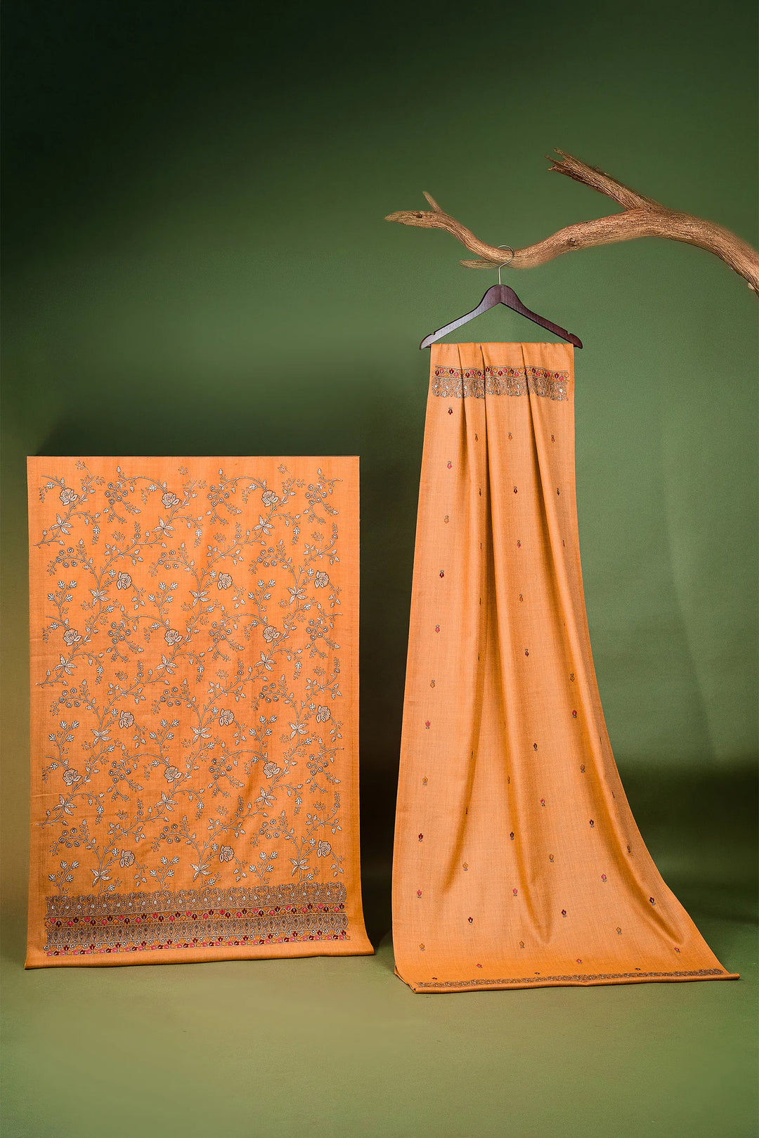 Madhubala Embroidered Unstitched Suit With Zari