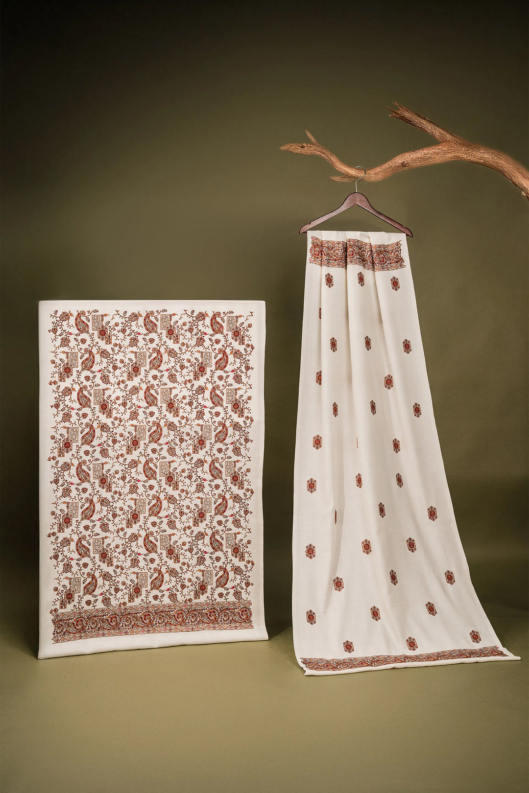 Mahima Embroidered Unstitched Suit With Zari