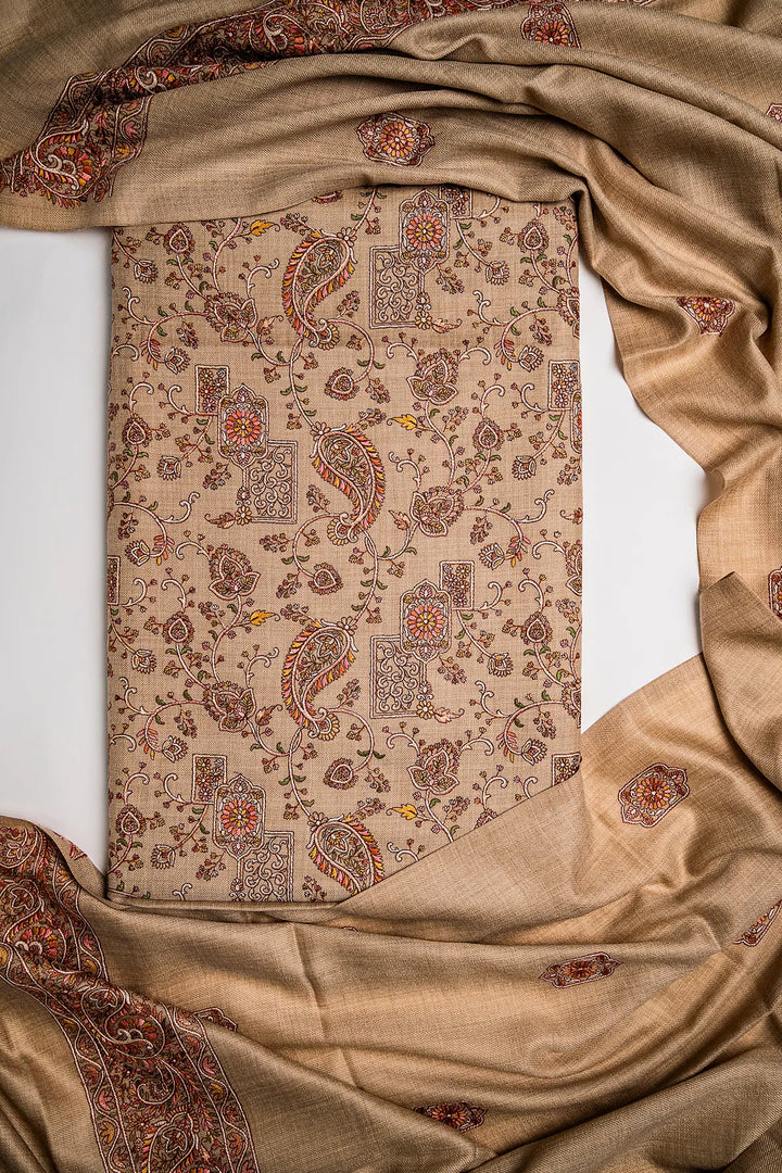 Mahima Embroidered Unstitched Suit With Zari