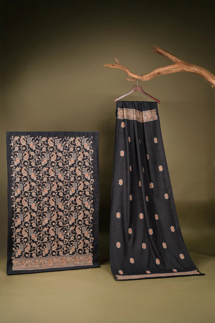 Mahima Embroidered Unstitched Suit With Zari