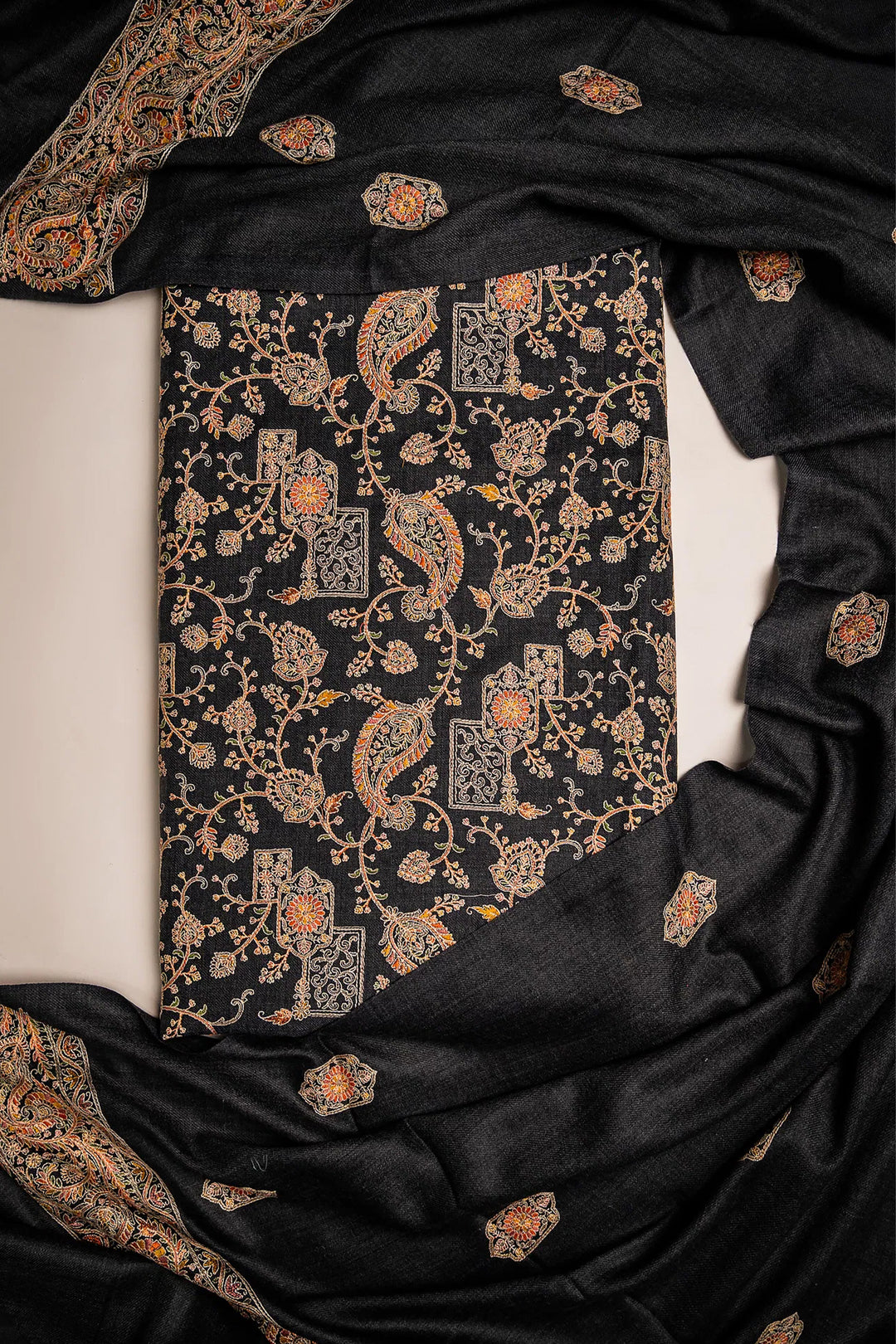 Mahima Embroidered Unstitched Suit With Zari