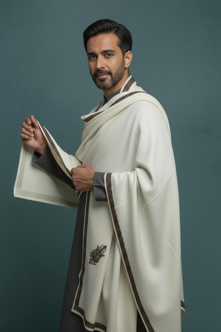 Multihead Embroidered Shawl for Men