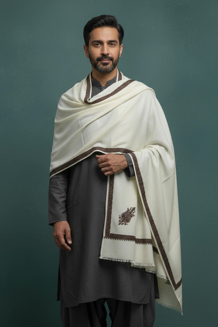 Multihead Embroidered Shawl for Men