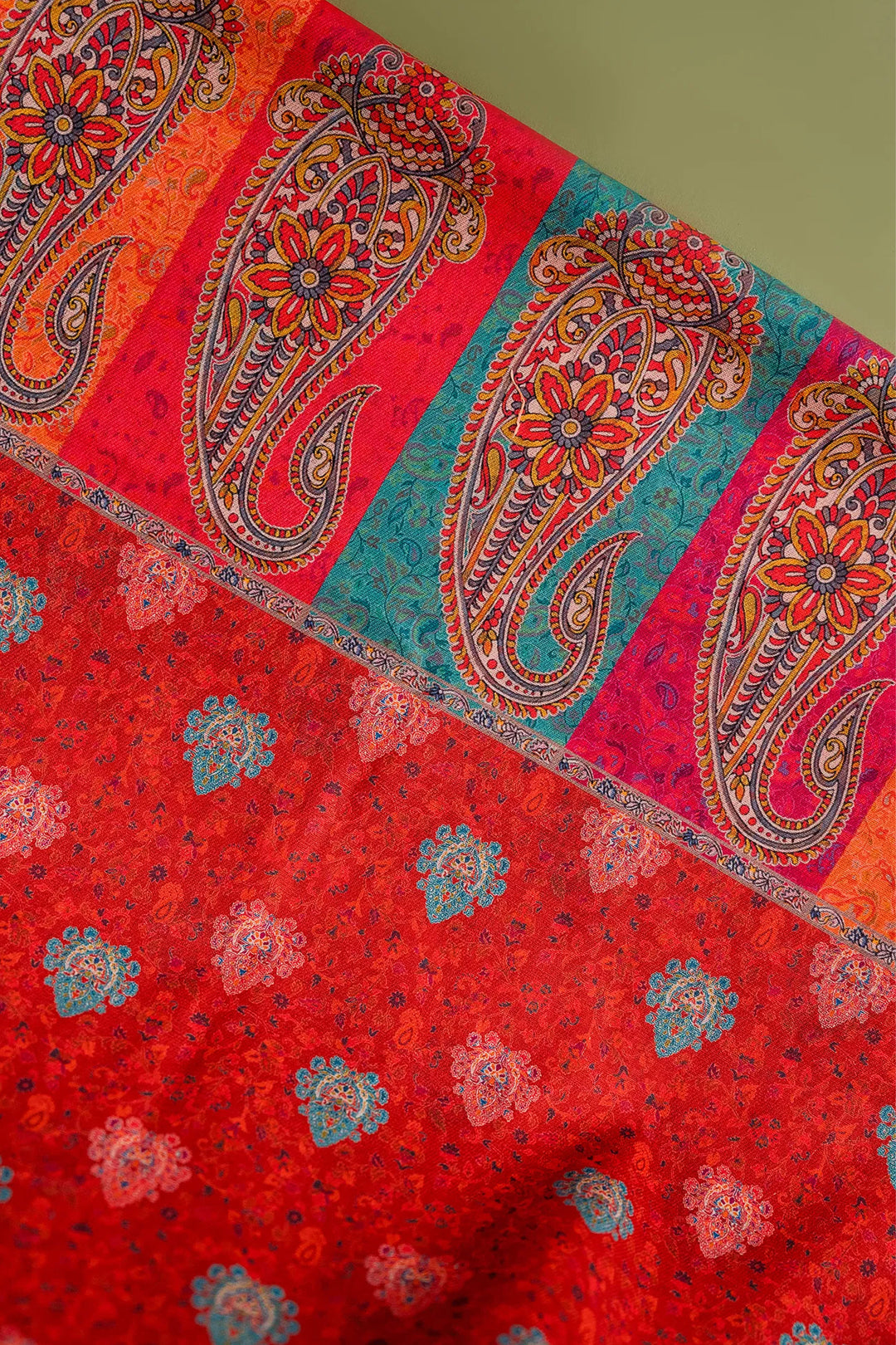All Over Butti Style Unstitched Suit With Reversible Dupatta
