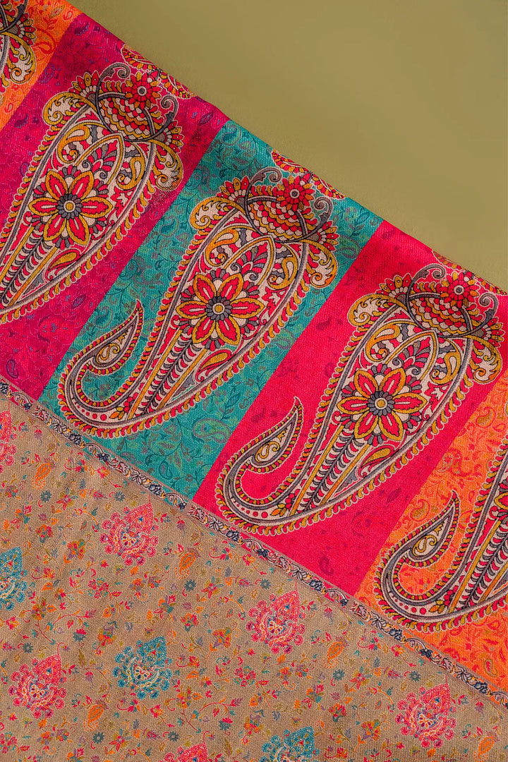 All Over Butti Style Unstitched Suit With Reversible Dupatta