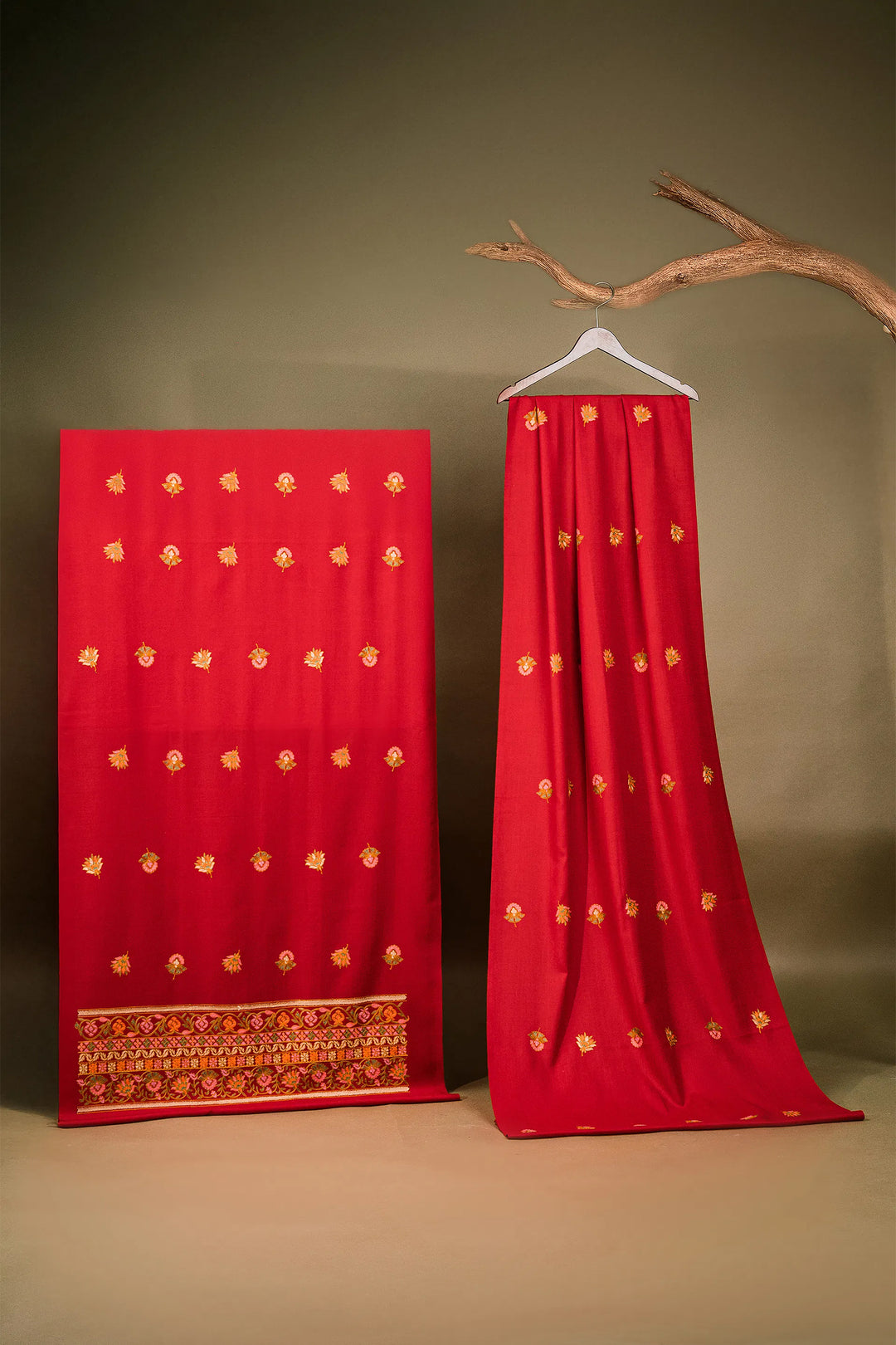 Sonam Double Bordered Unstitched Suit With Buti Dupatta