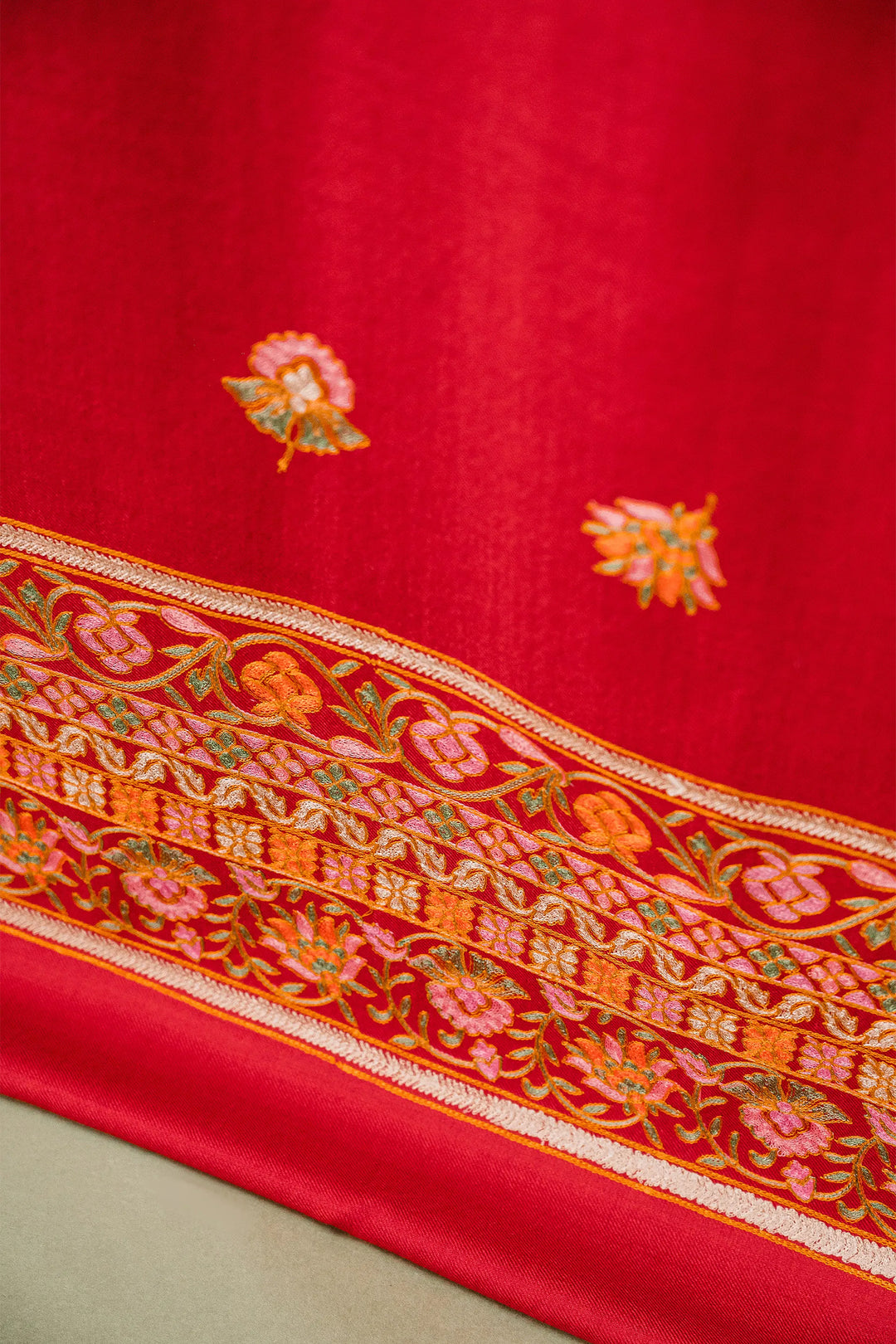 Sonam Double Bordered Unstitched Suit With Buti Dupatta