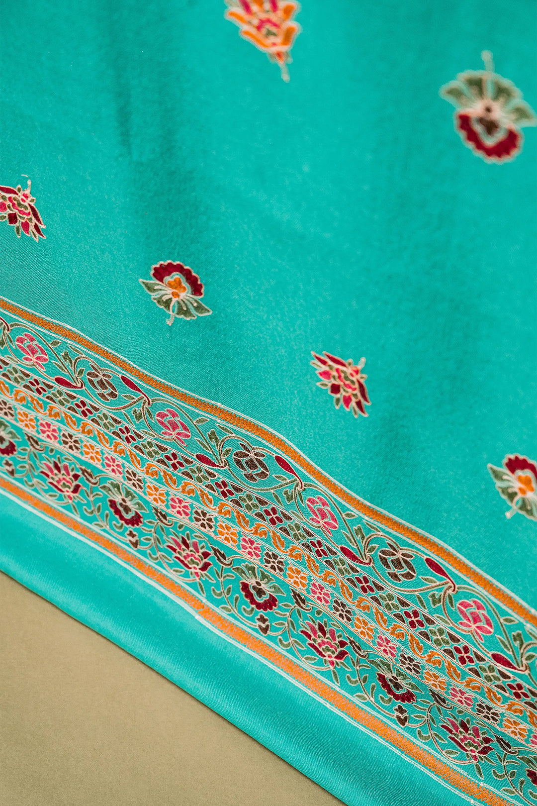 Sonam Double Bordered Unstitched Suit With Buti Dupatta