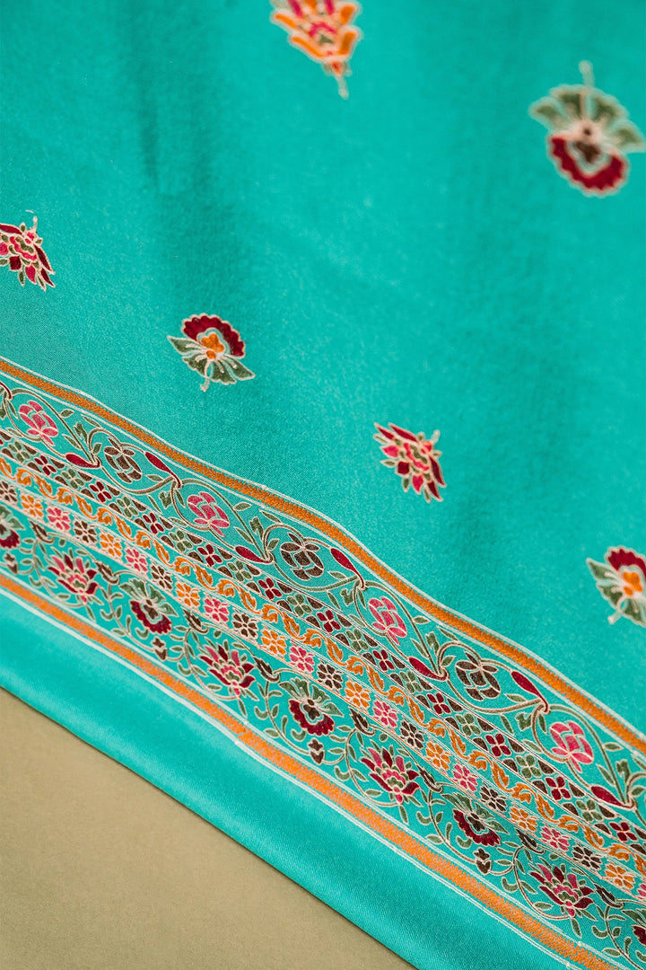 Sonam Double Bordered Unstitched Suit With Buti Dupatta