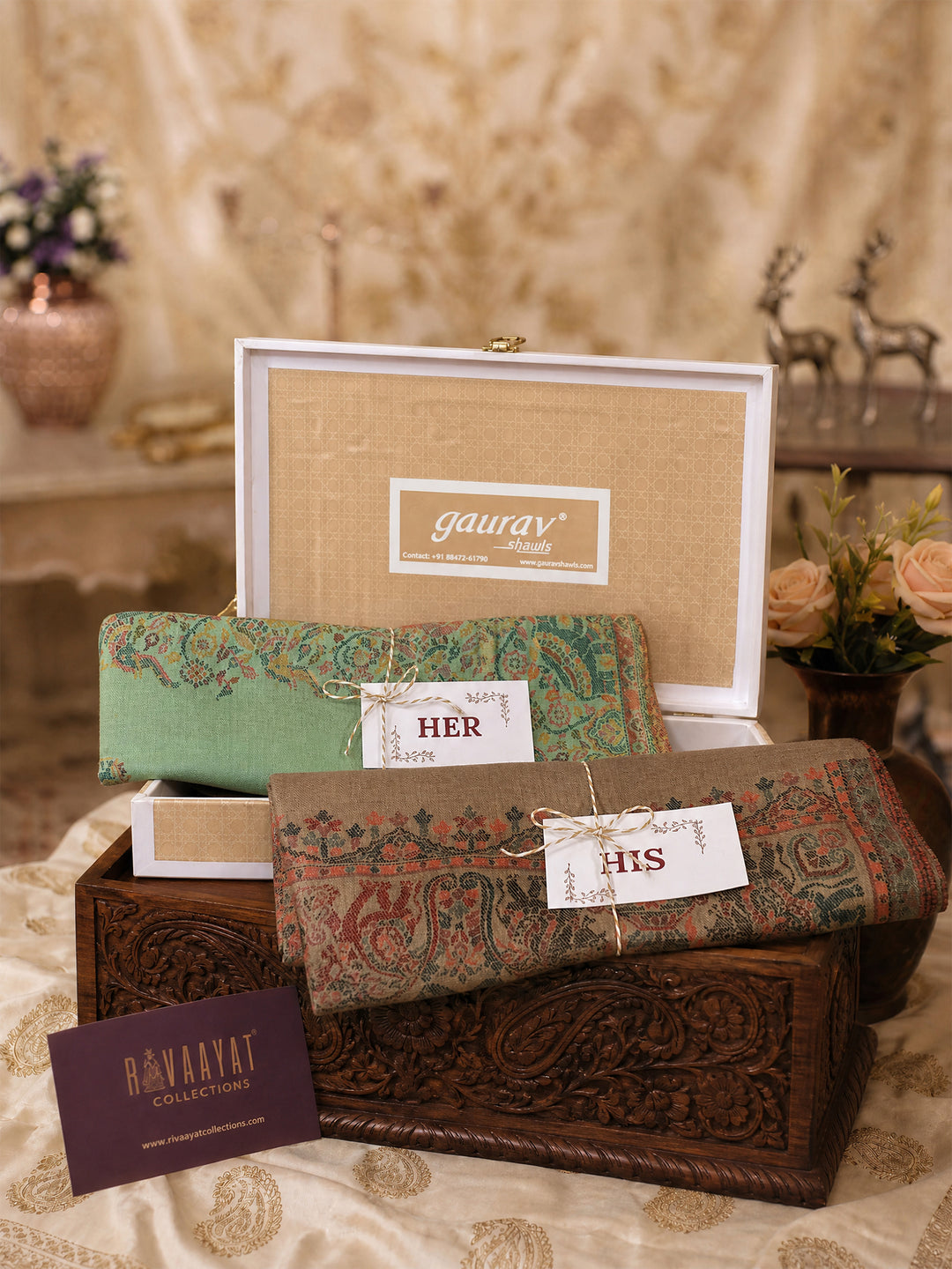 Traditional Kani His & Her Shawl Set