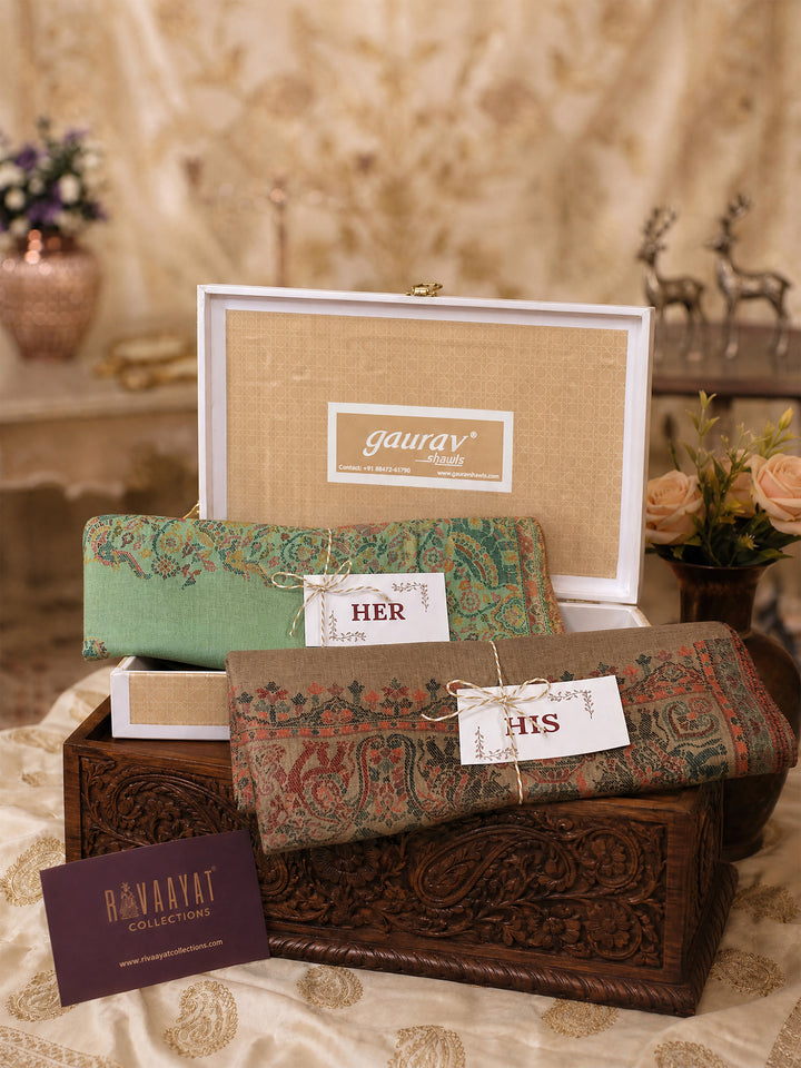 Traditional Kani His & Her Shawl Set