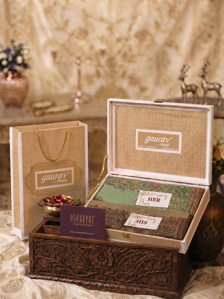 Traditional Kani His & Her Shawl Set